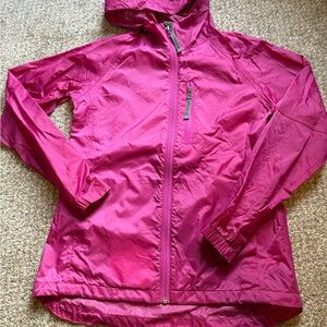 Bass Pro Shops Women's Pink Hooded Rainjacket Windbreaker